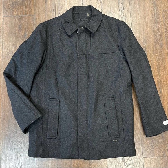 Calvin Klein wool blend slim dress coat SZ MED - Picture 1 of 3